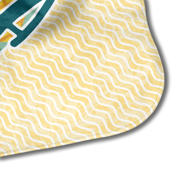 Pineapples and Coconuts Hooded Baby Towel- Detail Corner