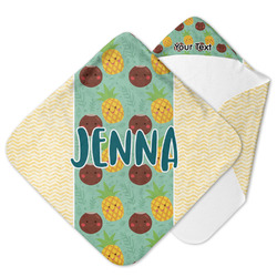 Pineapples and Coconuts Hooded Baby Towel (Personalized)