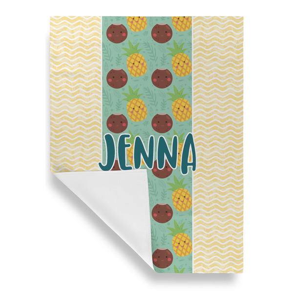 Pineapples and Coconuts House Flags - Single Sided - FRONT FOLDED