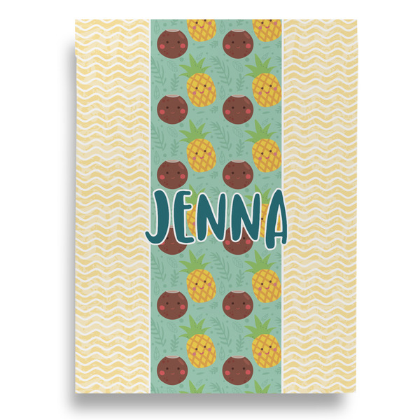 Pineapples and Coconuts House Flags - Single Sided - FRONT