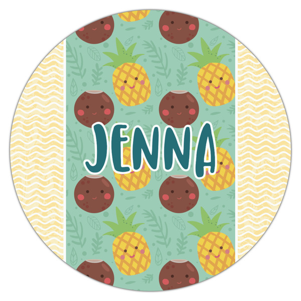 Pineapples and Coconuts Icing Circle - Large - Single
