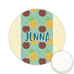 Pineapples and Coconuts Printed Cookie Topper - 2.15" (Personalized)