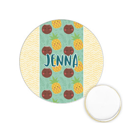 Pineapples and Coconuts Printed Cookie Topper - 1.25" (Personalized)