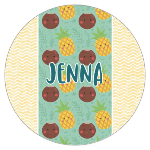 Pineapples and Coconuts Icing Circle - XSmall - Single
