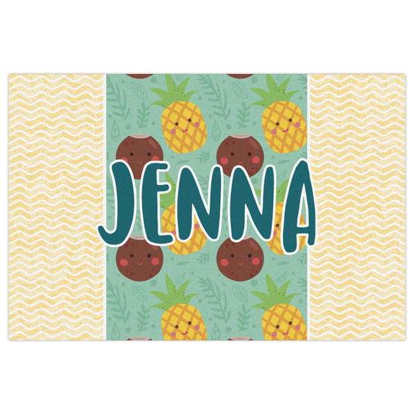 Pineapples and Coconuts Indoor / Outdoor Rug - 2'x3' - Front Flat