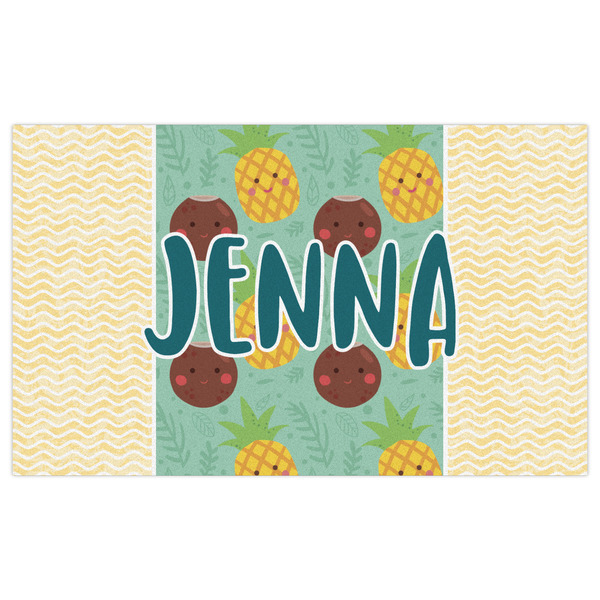Pineapples and Coconuts Indoor / Outdoor Rug - 3'x5' - Front Flat