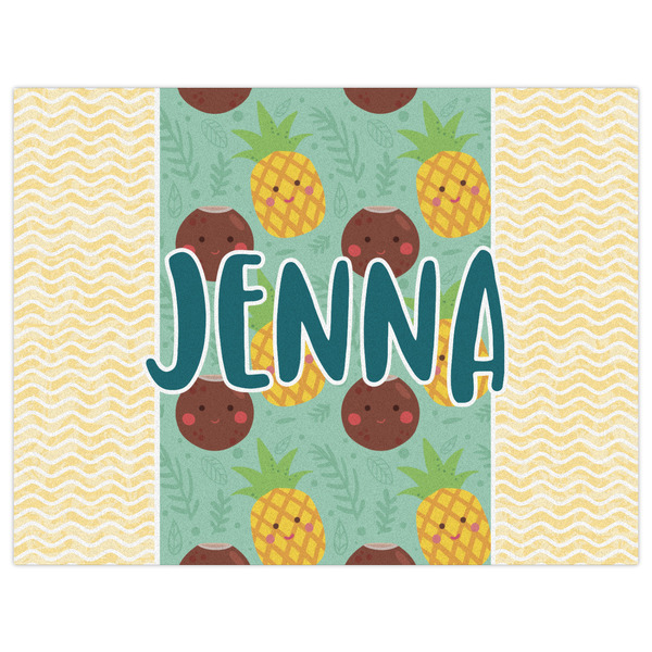 Pineapples and Coconuts Indoor / Outdoor Rug - 6'x8' - Front Flat