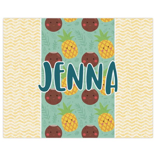 Pineapples and Coconuts Indoor / Outdoor Rug - 8'x10' - Front Flat