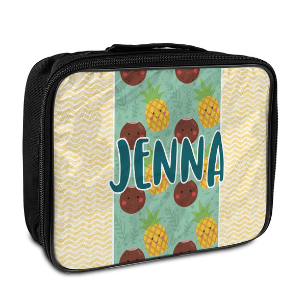 Custom Pineapples and Coconuts Insulated Lunch Bag (Personalized)