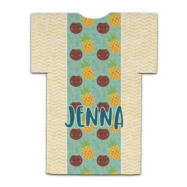 Pineapples and Coconuts Jersey Bottle Cooler - BACK (flat)