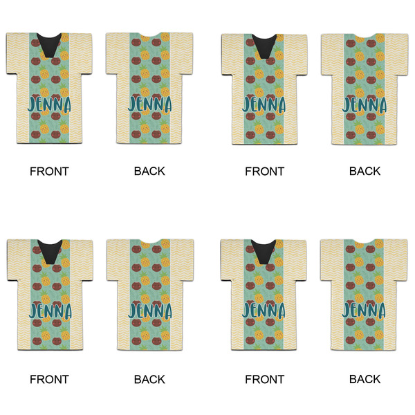 Pineapples and Coconuts Jersey Bottle Cooler - Set of 4 - APPROVAL