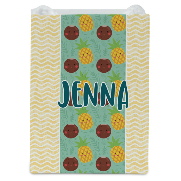 Pineapples and Coconuts Jewelry Gift Bag - Gloss - Front
