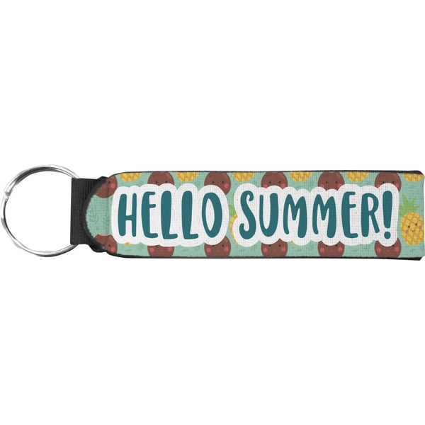 Custom Pineapples and Coconuts Neoprene Keychain Fob (Personalized)