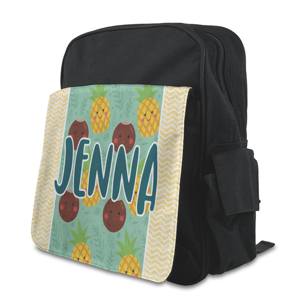 Custom Pineapples and Coconuts Preschool Backpack (Personalized)