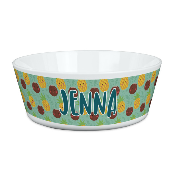 Custom Pineapples and Coconuts Kid's Bowl (Personalized)