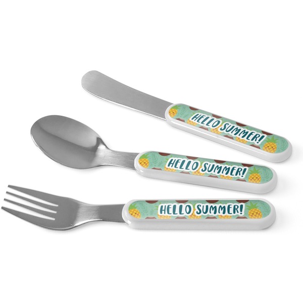 Custom Pineapples and Coconuts Kid's Flatware (Personalized)