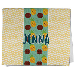 Pineapples and Coconuts Kitchen Towel - Poly Cotton w/ Name or Text