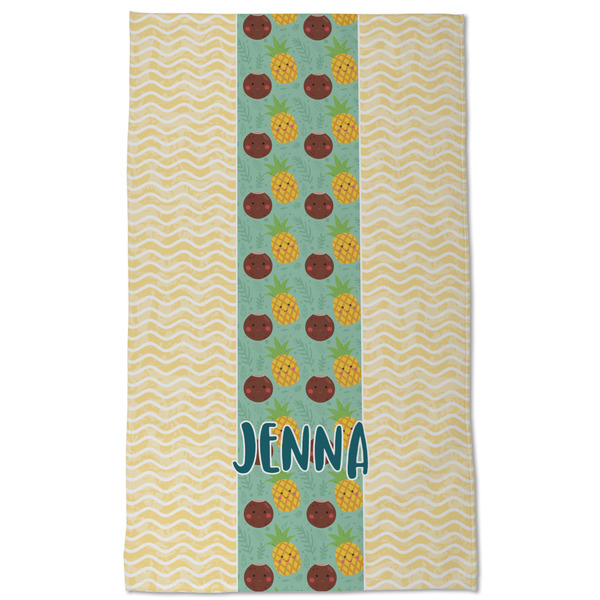 Pineapples and Coconuts Kitchen Towel - Poly Cotton - Full Front