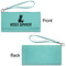 Pineapples and Coconuts Ladies Wallets - Faux Leather - Teal - Front & Back View