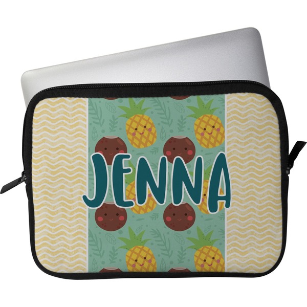 Custom Pineapples and Coconuts Laptop Sleeve / Case - 13" (Personalized)