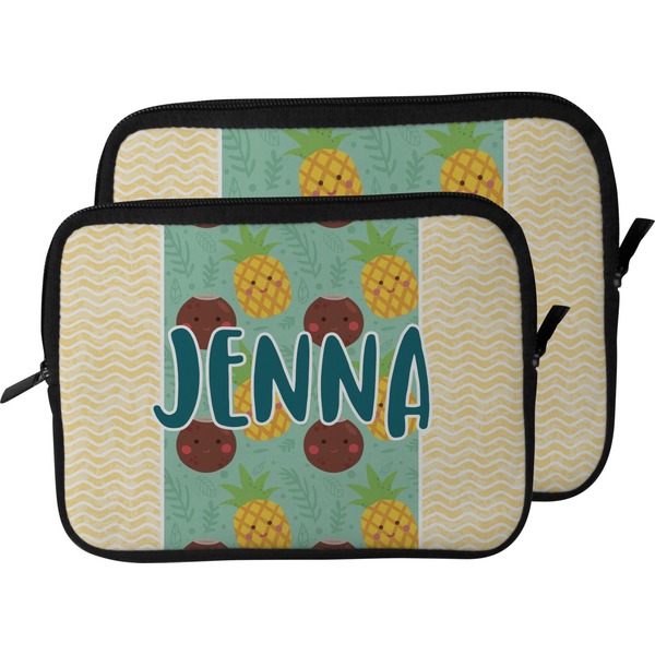 Pineapples and Coconuts Laptop Sleeve (Size Comparison)