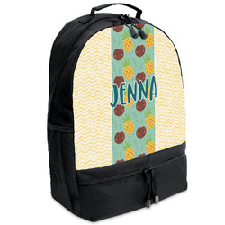 Pineapples and Coconuts Backpacks - Black (Personalized)