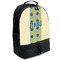 Pineapples and Coconuts Large Backpack - Black - Angled View