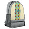 Pineapples and Coconuts Large Backpack - Gray - Angled View