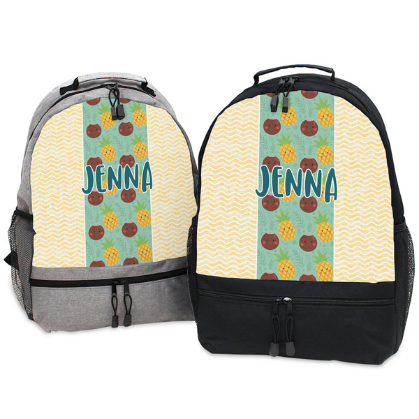 Pineapples and Coconuts Large Backpacks - Both