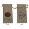 Pineapples and Coconuts Large Burlap Gift Bags - Front & Back