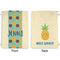 Pineapples and Coconuts Large Laundry Bag - Front & Back View
