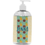 Pineapples and Coconuts Plastic Soap / Lotion Dispenser (16 oz - Large - White) (Personalized)