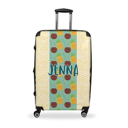 Pineapples and Coconuts Suitcase - 28" Large - Checked w/ Name or Text