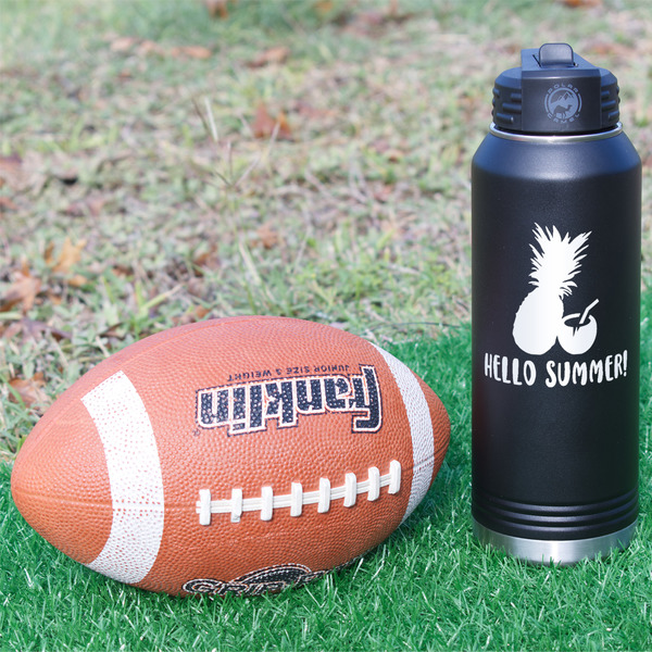 Pineapples and Coconuts Laser Engraved Water Bottles - In Context