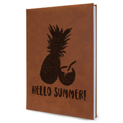 Pineapples and Coconuts Leather Sketchbook - Large - Double Sided (Personalized)
