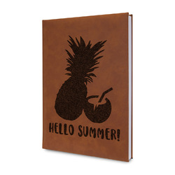 Pineapples and Coconuts Leather Sketchbook - Small - Single Sided (Personalized)