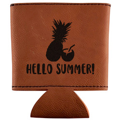 Pineapples and Coconuts Leatherette Can Sleeve (Personalized)