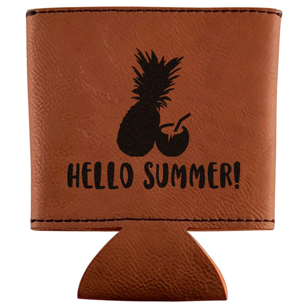 Custom Pineapples and Coconuts Leatherette Can Sleeve (Personalized)