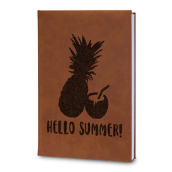 Pineapples and Coconuts Leatherette Journal - Large - Double Sided (Personalized)