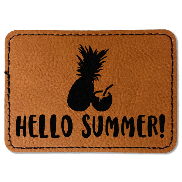 Pineapples and Coconuts Leatherette Patches - Rectangle