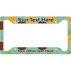 Pineapples and Coconuts License Plate Frame (Personalized)