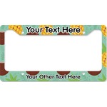 Pineapples and Coconuts License Plate Frame - Style B (Personalized)