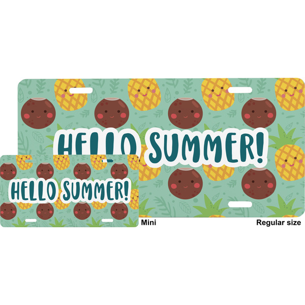 Pineapples and Coconuts License Plate (Sizes)