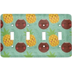 Pineapples and Coconuts Light Switch Cover (4 Toggle Plate)