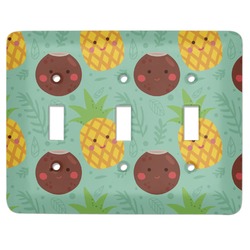 Pineapples and Coconuts Light Switch Cover (3 Toggle Plate)