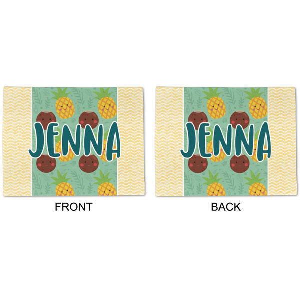 Pineapples and Coconuts Linen Placemat - APPROVAL (double sided)