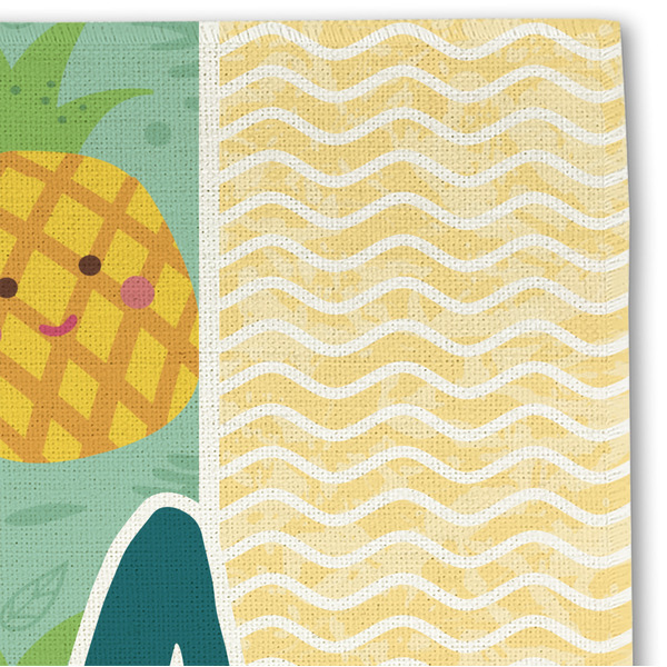 Pineapples and Coconuts Linen Placemat - DETAIL