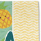 Pineapples and Coconuts Linen Placemat - DETAIL