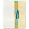 Pineapples and Coconuts Linen Placemat - Folded Half