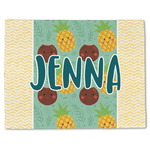 Pineapples and Coconuts Single-Sided Linen Placemat - Single w/ Name or Text